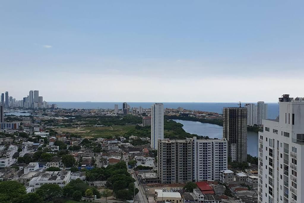 Apartamento Acogedor Apto En Piso 22 Vista Al Mar Cartagena
