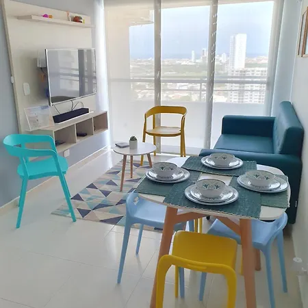 Acogedor Apto En Piso 22 Vista Al Mar Cartagena