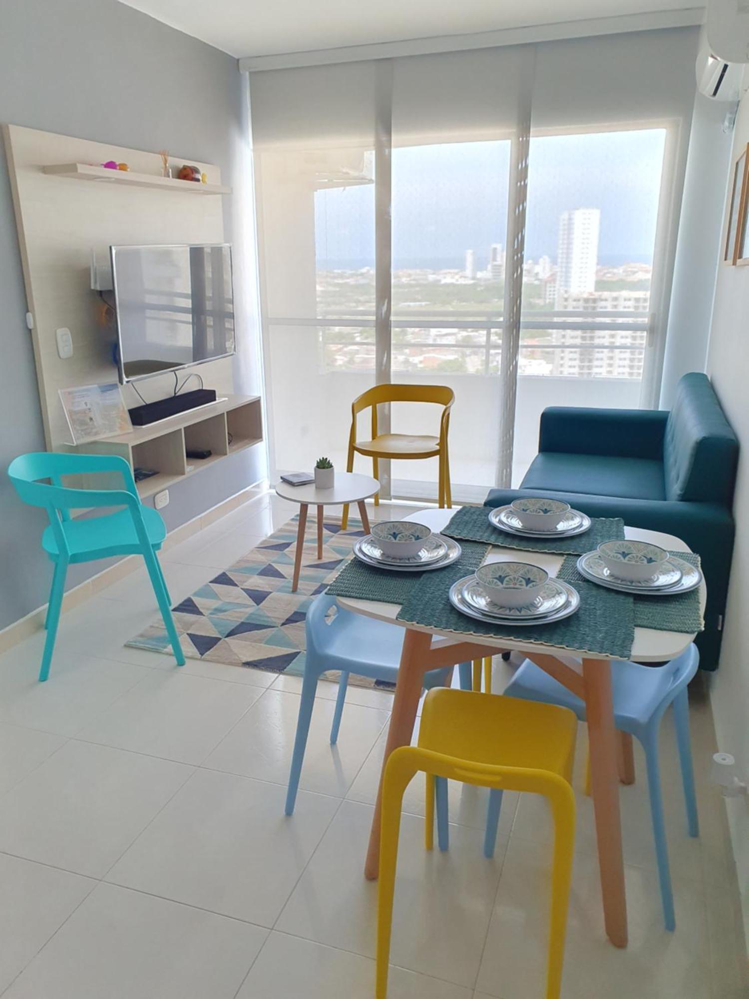 Acogedor Apto En Piso 22 Vista Al Mar Cartagena